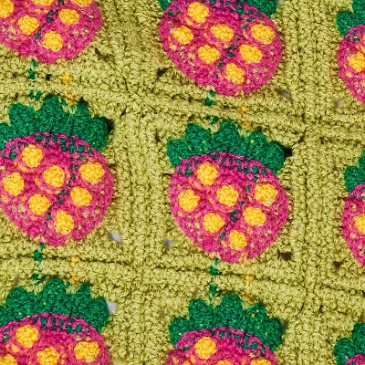 Knitted Strawberry Headscarf - Wild Fable™ Green: Acrylic Hair Wrap For Styling & Securing 5 Knitted Strawberry Headscarf - Wild Fable™ Green: Acrylic Hair Wrap For Styling & Securing - Image 3