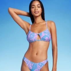 Women's Paisley Print Cut Out Bralette Bikini Top - Wild Fable™ Blue/Pink 13 Women's Paisley Print Cut Out Bralette Bikini Top - Wild Fable™ Blue/Pink -Wild Fable Store GUEST 04c0fa38 c2f7 4598 b38f 17623a65333c