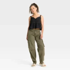 Women's Lace Trim Babydoll Flyaway Tank Top - Wild Fable™ -Wild Fable Store GUEST 058f8a12 0e50 4f28 abdd da76547794e7