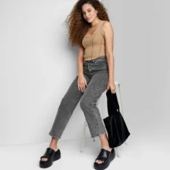 Women's Super-High Rise Straight Jeans - Wild Fable™ Black Wash 8 Women's Super-High Rise Straight Jeans - Wild Fable™ Black Wash -Wild Fable Store GUEST 08e6baab 67be 43f2 8de9 0a94a2233bc7