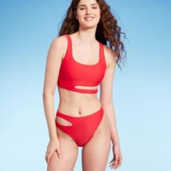 Women's Side Cut Out Mid-Rise High Leg Cheeky Bikini Bottom - Wild Fable™ Red 10 Women's Side Cut Out Mid-Rise High Leg Cheeky Bikini Bottom - Wild Fable™ Red -Wild Fable Store GUEST 0b6a91ac 58c3 431a bd9e 6a4638f1ac8c