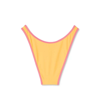 Women's Colorblock Ultra High Leg Extra Cheeky Bikini Bottom - Wild Fable™ Orange/Pink 8 Women's Colorblock Ultra High Leg Extra Cheeky Bikini Bottom - Wild Fable™ Orange/Pink - Image 6