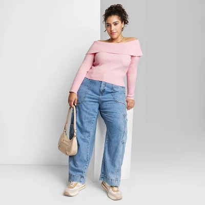 Women's Fitted Off The Shoulder Sweater Top - Wild Fable™ 7 Women's Fitted Off The Shoulder Sweater Top - Wild Fable™ - Image 5