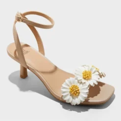 Women's Brianna Daisy Ankle Strap Heels - Wild Fable™ Beige -Wild Fable Store GUEST 107623da 0e46 4229 b76c 95f13fcc182a