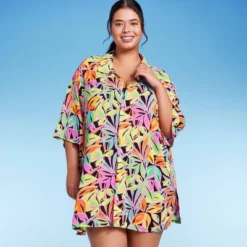 Women's Button-Up Cover Up Short Sleeve Shirtdress - Wild Fable™ -Wild Fable Store GUEST 109926b3 a40a 4968 9baf f3b1265c08ac