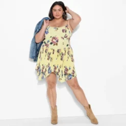 Women's Hankie Hem Mini A-Line Dress - Wild Fable™ Assorted Yellows Floral 9 Women's Hankie Hem Mini A-Line Dress - Wild Fable™ Assorted Yellows Floral -Wild Fable Store GUEST 10e24af7 412d 46b7 ac9c 856542458199