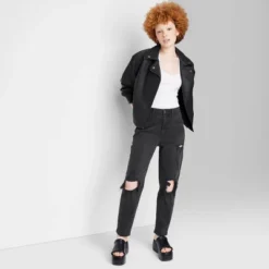 Women's Super-High Rise Tapered Jeans - Wild Fable™ Black Denim 8 Women's Super-High Rise Tapered Jeans - Wild Fable™ Black Denim -Wild Fable Store GUEST 117aaed7 4379 43e6 a012 53d722ca3795