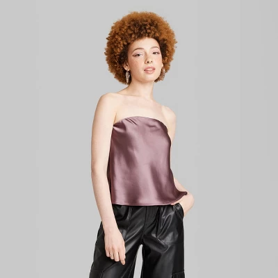 Women's Satin Tube Top - Wild Fable™ 3 Women's Satin Tube Top - Wild Fable™