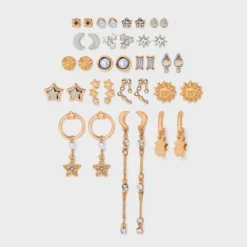 Sun And Moon Earring Set 18pc - Wild Fable™ Gold -Wild Fable Store GUEST 158cf555 f4d2 4cb7 84ad 2a027d75fc1b