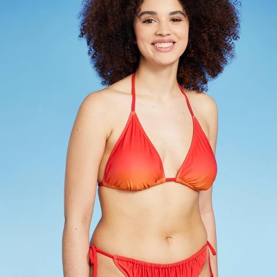 Women's Triangle Bikini Top - Wild Fable™ Orange Ombre Print 5 Women's Triangle Bikini Top - Wild Fable™ Orange Ombre Print - Image 3