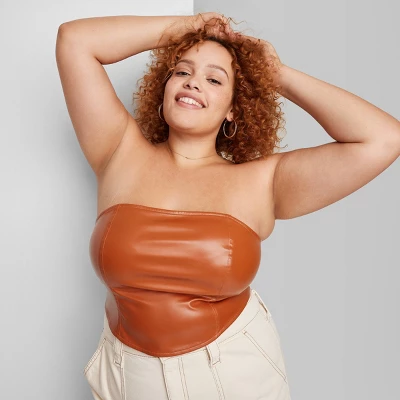 Women's Faux Leather Tube Top - Wild Fable™ 7 Women's Faux Leather Tube Top - Wild Fable™ - Image 5