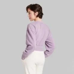 Women's Cropped Crewneck Pullover Sweatshirt - Wild Fable™ -Wild Fable Store GUEST 1df06164 7ed3 443a 92a0 a92af723966b