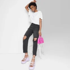 Women's Super-High Rise Curvy Tapered Jeans - Wild Fable™ Black Wash 8 Women's Super-High Rise Curvy Tapered Jeans - Wild Fable™ Black Wash -Wild Fable Store GUEST 1e9c43f6 7a7d 4e3a be9f 8e773cff48ba