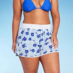 Women's 4" Inseam High Waist Lace-Up Board Shorts - Wild Fable™ Blue Floral Print 9 Women's 4" Inseam High Waist Lace-Up Board Shorts - Wild Fable™ Blue Floral Print -Wild Fable Store GUEST 1ff6dd84 7ef1 46c3 81c8 de41223e7a58