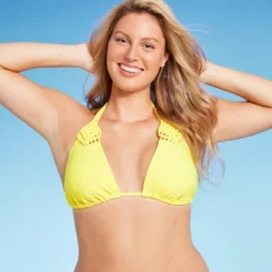 Women's Macrame Detail Triangle Bikini Top - Wild Fable™ Yellow 9 Women's Macrame Detail Triangle Bikini Top - Wild Fable™ Yellow -Wild Fable Store GUEST 21fd01da b6ed 486a abc9 a2b1407a9433