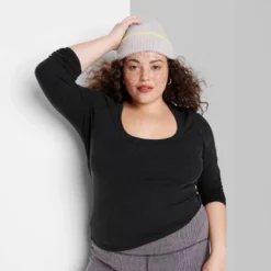 Women's Long Sleeve Scoop Neck T-Shirt - Wild Fable™ -Wild Fable Store GUEST 23753f85 51aa 4ad5 a7aa e2c02ad0f7cf