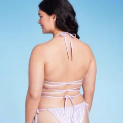 Women's Extreme Wrap Triangle Bikini Top - Wild Fable™ Light Purple Iridescent 12 Women's Extreme Wrap Triangle Bikini Top - Wild Fable™ Light Purple Iridescent -Wild Fable Store GUEST 2554c135 8ddd 401c adb2 798895341fc4