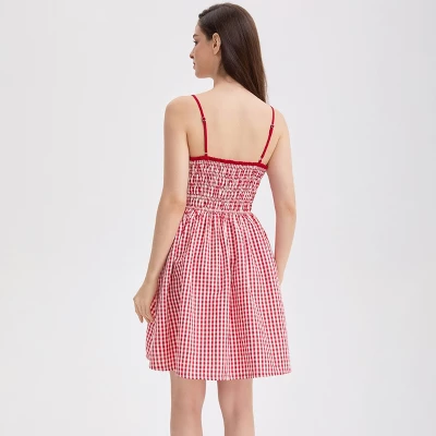 Women's Smocked Bodice Mini Cami Dress - Wild Fable™ Red Gingham 3 Women's Smocked Bodice Mini Cami Dress - Wild Fable™ Red Gingham