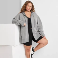 Women's Oversized Zip-Up Hoodie - Wild Fable™ -Wild Fable Store GUEST 315f3421 74d2 4de5 a205 dc3410fc114f