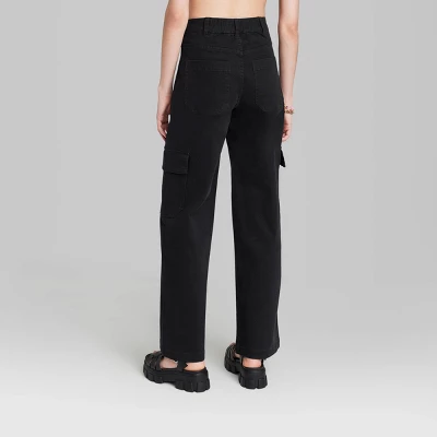 Women's High-Rise Straight Leg Cargo Pants - Wild Fable™ 4 Women's High-Rise Straight Leg Cargo Pants - Wild Fable™ - Image 2