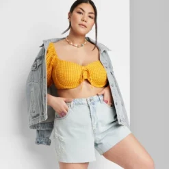 Women's High-Rise Cutoff Midi Jean Shorts - Wild Fable™ -Wild Fable Store GUEST 33fb0a23 af38 4681 a500 d0013bb8caa6