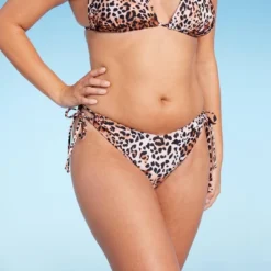Women's Cut Out Strappy Side-Tie Extra High Leg Extra Cheeky Bikini Bottom - Wild Fable™ Multi Animal Print -Wild Fable Store GUEST 3cfdbde5 242f 4474 bd57 957556bafed7