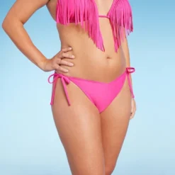 Women's V-Front Side-Tie High Leg Extra Cheeky Bikini Bottom - Wild Fable™ Magenta -Wild Fable Store GUEST 3dafea14 c540 4a89 836a a786a62e3392