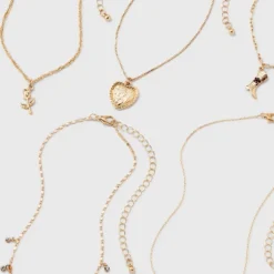 Mixed Rose And Heart Choker Necklace Set 5pc - Wild Fable™ Gold -Wild Fable Store GUEST 43bdc246 adac 476b a199 a774337dc7bf