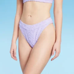 Women's Wavy Terry Textured Mid-Waist Ultra High Leg Cheeky Bikini Bottom - Wild Fable™ Lilac Purple 16 Women's Wavy Terry Textured Mid-Waist Ultra High Leg Cheeky Bikini Bottom - Wild Fable™ Lilac Purple -Wild Fable Store GUEST 4662ba71 55cb 4eb0 87ec 6877d007f114