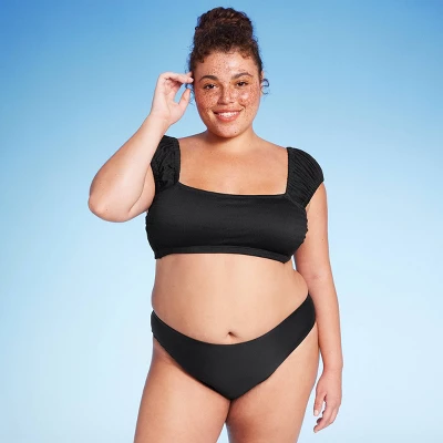 Women's Mid-Rise High Leg Extra Cheeky Bikini Bottom - Wild Fable™ Black 4 Women's Mid-Rise High Leg Extra Cheeky Bikini Bottom - Wild Fable™ Black - Image 2