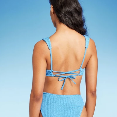 Women's Pucker Square Neck Wide Strap Bralette Bikini Top - Wild Fable™ 6 Women's Pucker Square Neck Wide Strap Bralette Bikini Top - Wild Fable™ - Image 4