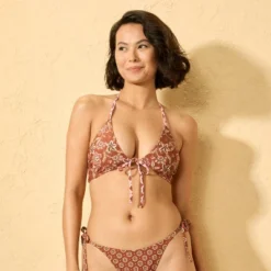 Women's Geo Print Reversible Tie-Front Triangle Bikini Top - Wild Fable™ Brown 8 Women's Geo Print Reversible Tie-Front Triangle Bikini Top - Wild Fable™ Brown -Wild Fable Store GUEST 4a47635e a892 4c1d abcf 89b967a74c45