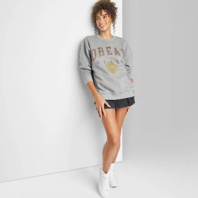 Women's Oversized Dream State Graphic Sweatshirt - Wild Fable™ Heather Gray 5 Women's Oversized Dream State Graphic Sweatshirt - Wild Fable™ Heather Gray - Image 3