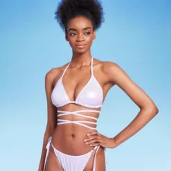 Women's Extreme Wrap Triangle Bikini Top - Wild Fable™ Light Purple Iridescent 15 Women's Extreme Wrap Triangle Bikini Top - Wild Fable™ Light Purple Iridescent -Wild Fable Store GUEST 4c908518 3f53 42b3 9b23 9d4edae527e2