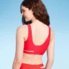 Women's Cut Out Longline Bralette Bikini Top - Wild Fable™ Red -Wild Fable Store GUEST 4d104daf 7506 4366 a892 39114acc68b9
