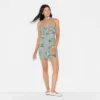 Women's Twist Front Scarf Mini Dress - Wild Fable™ Dark Green Floral 1 Women's Twist Front Scarf Mini Dress - Wild Fable™ Dark Green Floral -Wild Fable Store GUEST 509f6644 c0bc 4563 ab63 84392e23b259