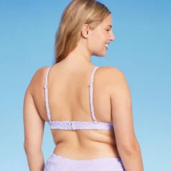 Women's Wavy Terry Textured Triangle Bikini Top - Wild Fable™ Lilac Purple -Wild Fable Store GUEST 51532f42 1302 4d2a adbd c103d738d45c