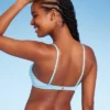 Women's Twist-Front Bralette Bikini Top - Wild Fable™ Blue Lurex