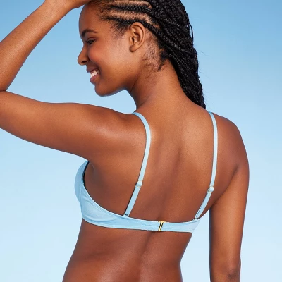 Women's Twist-Front Bralette Bikini Top - Wild Fable™ Blue Lurex 3 Women's Twist-Front Bralette Bikini Top - Wild Fable™ Blue Lurex