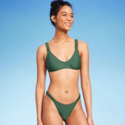 Women's Scrunchie Side Tab Detail Extra High Leg Extra Cheeky Bikini Bottom - Wild Fable™ -Wild Fable Store GUEST 54718a21 3215 468a ad7a cba3e1b62aef