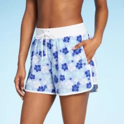 Women's 4" Inseam High Waist Lace-Up Board Shorts - Wild Fable™ Blue Floral Print 11 Women's 4" Inseam High Waist Lace-Up Board Shorts - Wild Fable™ Blue Floral Print -Wild Fable Store GUEST 5597a22c 8312 4f78 b6eb 8eb592e1b60b