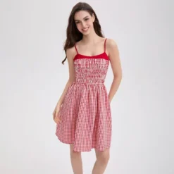 Women's Smocked Bodice Mini Cami Dress - Wild Fable™ Red Gingham 9 Women's Smocked Bodice Mini Cami Dress - Wild Fable™ Red Gingham -Wild Fable Store GUEST 57ca09a4 d7d1 4030 b664 7ef25eaa2e0c