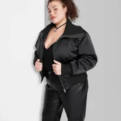 Women's Satin Bomber Jacket - Wild Fable™ 9 Women's Satin Bomber Jacket - Wild Fable™ -Wild Fable Store GUEST 5a2e537b 386f 4b86 b4c1 4c96042aeab6
