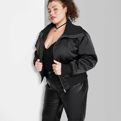 Women's Satin Bomber Jacket - Wild Fable™ 5 Women's Satin Bomber Jacket - Wild Fable™ - Image 3