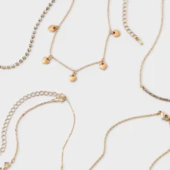 Bling Heart Choker Necklace Set 5pc - Wild Fable™ Gold -Wild Fable Store GUEST 5a9d08ad 7a1a 44b5 8475 7ce73c45f919