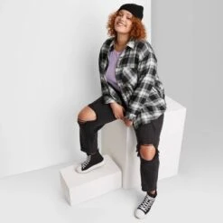 Women's Oversized Button-Down Flannel Shirt - Wild Fable™ Plaid 12 Women's Oversized Button-Down Flannel Shirt - Wild Fable™ Plaid -Wild Fable Store GUEST 5b0b354b a6fe 44aa ba78 84478a46c3f2