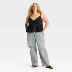 Women's Lace Trim Babydoll Flyaway Tank Top - Wild Fable™ -Wild Fable Store GUEST 5ef964d1 456f 4418 9369 5ddc56fb7866