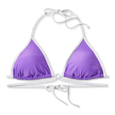 Women's Strappy Ring Front Triangle Bikini Top - Wild Fable™ Purple 7 Women's Strappy Ring Front Triangle Bikini Top - Wild Fable™ Purple - Image 5