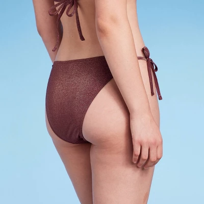 Women's Side-Tie High Leg Extra Cheeky Bikini Bottom - Wild Fable™ Brown 6 Women's Side-Tie High Leg Extra Cheeky Bikini Bottom - Wild Fable™ Brown - Image 4