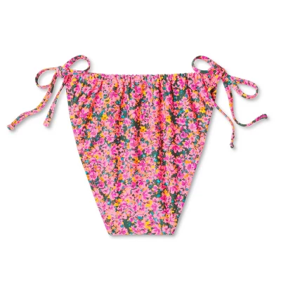 Women's Side-Tie Cheeky Bikini Bottom - Wild Fable™ Pink Floral Print 8 Women's Side-Tie Cheeky Bikini Bottom - Wild Fable™ Pink Floral Print - Image 6